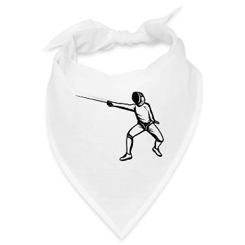 Lustiger Fechter - Bandana - Weiß - Vorne