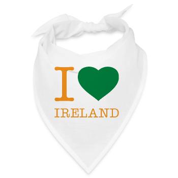 I LOVE IRELAND - Bandana - Weiß - Vorne