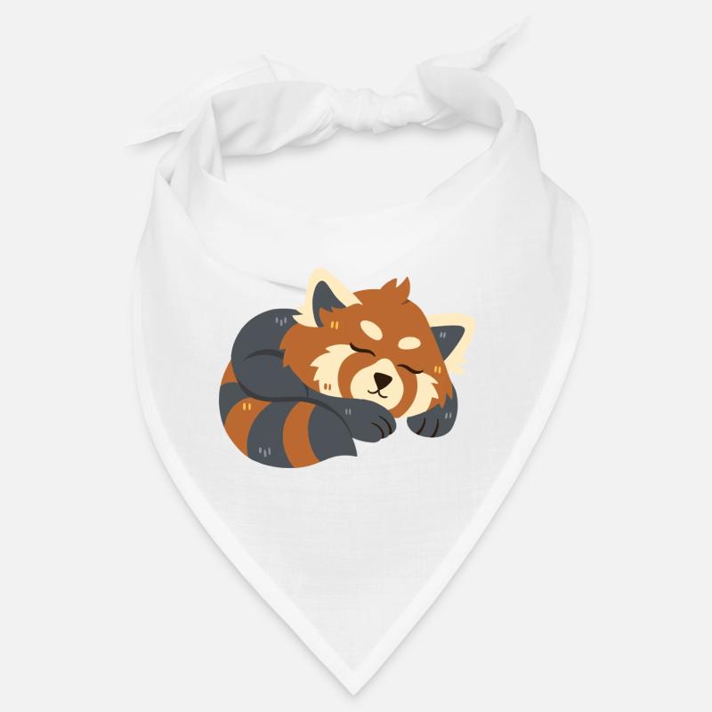 Roter Panda schläft - Bandana - Weiß