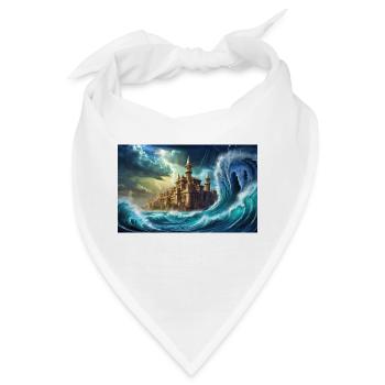 gruselige mythische Orte – Der Untergang von Atlantis - Bandana - Weiß - Vorne