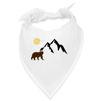 mountain bär - Bandana - Weiß - Vorne