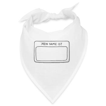 Namensschild mein Name ist - Bandana - Weiß - Vorne