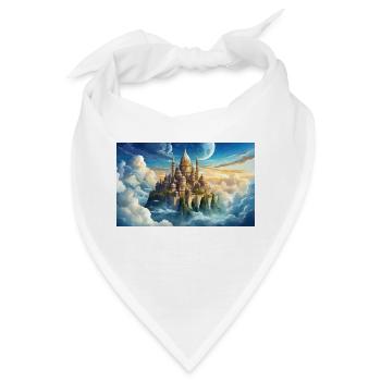 Wunderschöne mythische Orte – Asgard Heimat des Gottes - Bandana - Weiß - Vorne