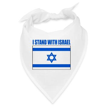 I stand with israel - Bandana - Weiß - Vorne