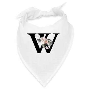 Tropischer Blumenbuchstabe - Bandana - Weiß - Vorne