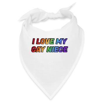 Ich liebe meine schwule Nichte - Bandana - Weiß - Vorne