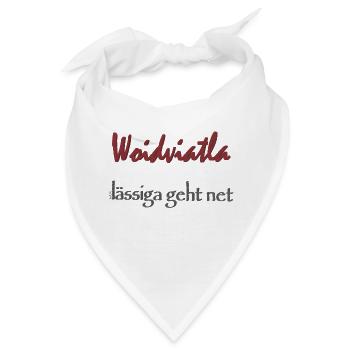 Woidviatla lässiger geht net - Bandana - Weiß - Vorne
