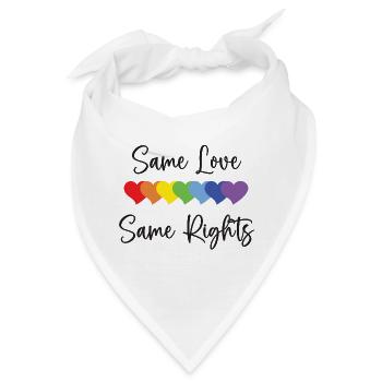 LGBTQ Pride Month - Gleiche Liebe, gleiche Rechte - Bandana - Weiß - Vorne