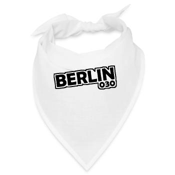 Berlin - 030 - Hauptstadt - Deutschland - Vorwahl - Bandana - Weiß - Vorne