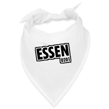 Essen - 0201 - Vorwahl - Slogan - Bandana - Weiß - Vorne