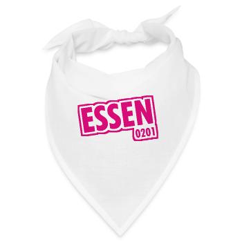Essen - 0201 - Vorwahl - Slogan - Bandana - Weiß - Vorne