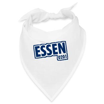 Essen - 0201 - Vorwahl - Slogan - Bandana - Weiß - Vorne