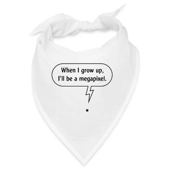 When I Grow Up, I’ll Be A Megapixel. (B / Outline) - Bandana - Weiß - Vorne