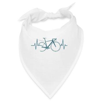 Herzschlag Fahrrad Cardio Puls Fahrrad - Bandana - Weiß - Vorne