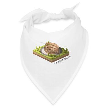 Geometrisches Low-Poly das Kolosseum - Bandana - Weiß - Vorne