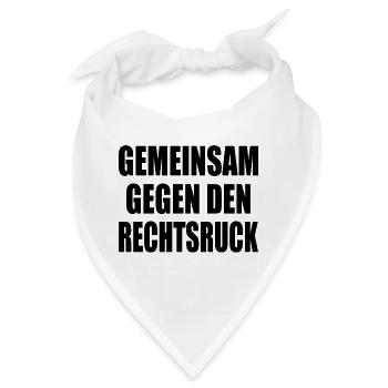 gemeinsam gegen rechtsruck - Bandana - Weiß - Vorne