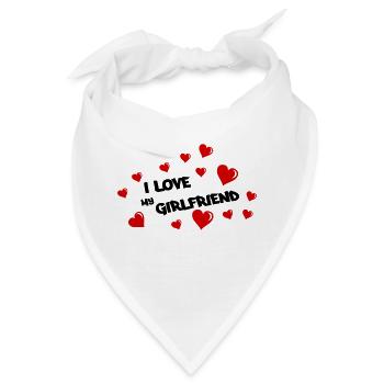 i love my girlfriend - Bandana - Weiß - Vorne
