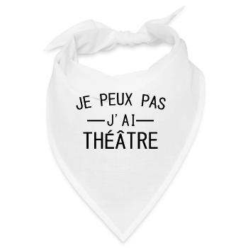 Ich kann kein Theater haben - Bandana - Weiß - Vorne