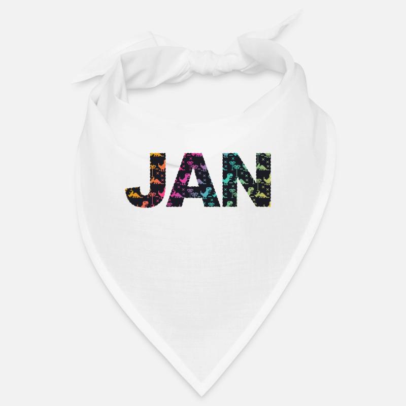 JAN - Beau prénom de garçon avec dinosaure Bandana