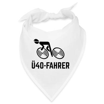 Ü40-Fahrer (Rennradfahrer / Rennrad / Fahrrad / B) - Bandana - Weiß - Vorne