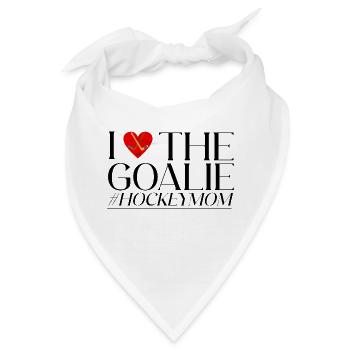 I Love The Goalie #hockeymom 2 - Bandana - Weiß - Vorne