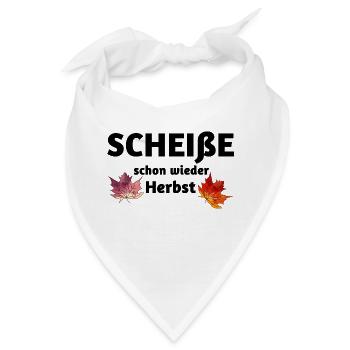Herbstspruch - Bandana - Weiß - Vorne