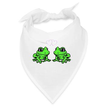 frosch comic love - Bandana - Weiß - Vorne