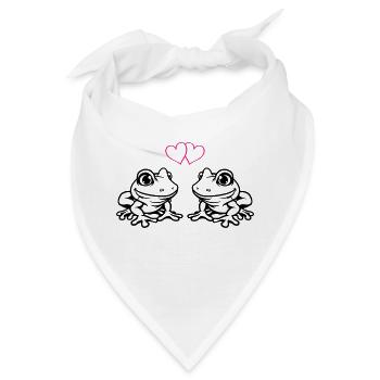 frosch comic love - Bandana - Weiß - Vorne