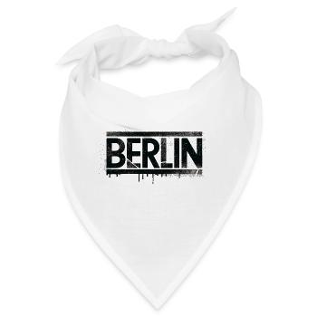 Berlin Grunge Design Alexanderplatz Berliner Bär - Bandana - Weiß - Vorne