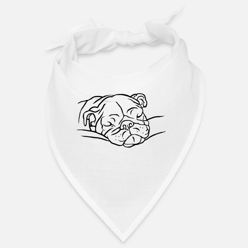 Bouledogue anglais endormi Bandana