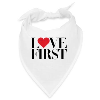 love first - Bandana - Weiß - Vorne