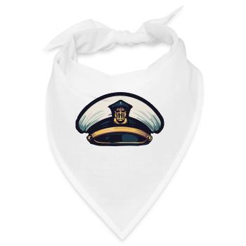 Captain Matrose Mütze - Bandana - Weiß - Vorne