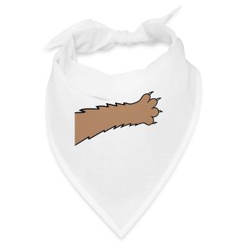 Katzen Klauen Pfote Tatzen Scharfe Krallen Kratzen - Bandana - Weiß - Vorne