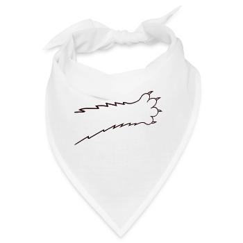 Katzen Klauen Pfote Tatzen Scharfe Krallen Kratzen - Bandana - Weiß - Vorne