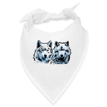 Geri und Freki - Bandana - Weiß - Vorne
