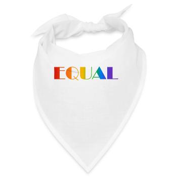 GLEICHER REGENBOGENTEXT - Bandana - Weiß - Vorne
