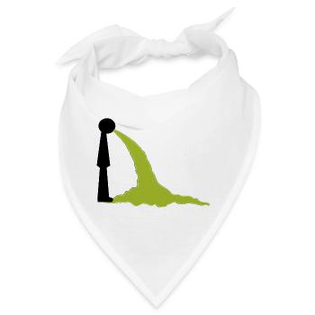 Trinkmotiv - Zum Kotzen - Eskalation und Absturz - Bandana - Weiß - Vorne