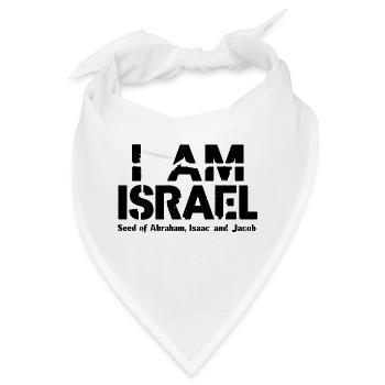 Hebräisches Erbe: Israel, Nachkommen Abrahams - Bandana - Weiß - Vorne