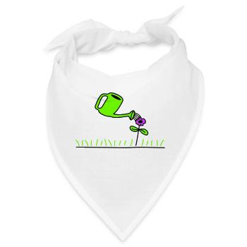 Hübsche Blume Gießen Wasser Gießkanne Rasen Wiese - Bandana - Weiß - Vorne
