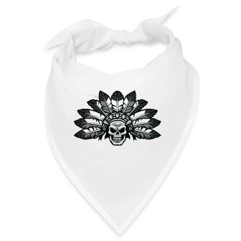 indianer aztek skull - Bandana - Weiß - Vorne