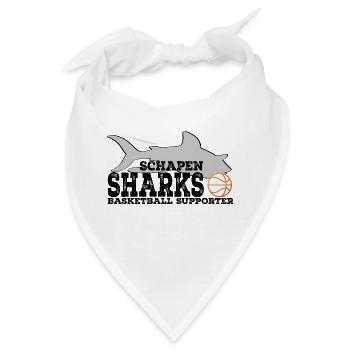 Sharks Supporter WHITE Rust Orange Ball - Bandana - Weiß - Vorne