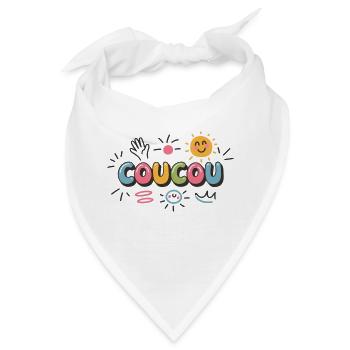 Fröhliches Design - Kuckuck - Bandana - Weiß - Vorne