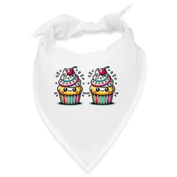 Cupcake Comic - Bandana - Weiß - Vorne