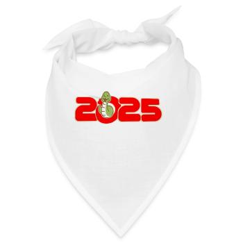 2025 chinesisches Neujahr - Bandana - Weiß - Vorne