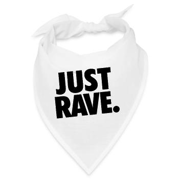 JUST RAVE - Bandana - Weiß - Vorne