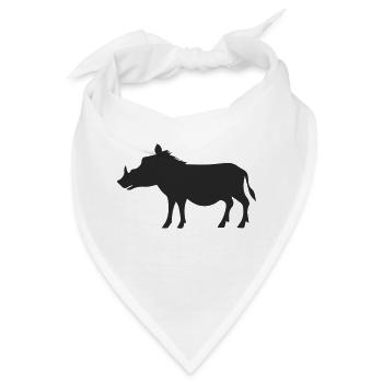 Wildschwein - Bandana - Weiß - Vorne