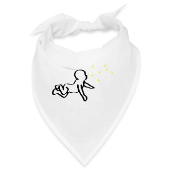 Renaissance Baby Schwarz Phoenix Gelb - Bandana - Weiß - Vorne