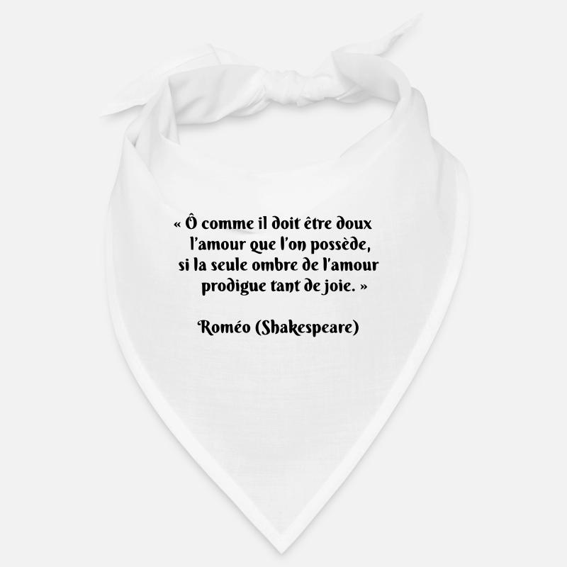 Citation de Roméo (Romeo's Quote) from Shakespeare Bandana