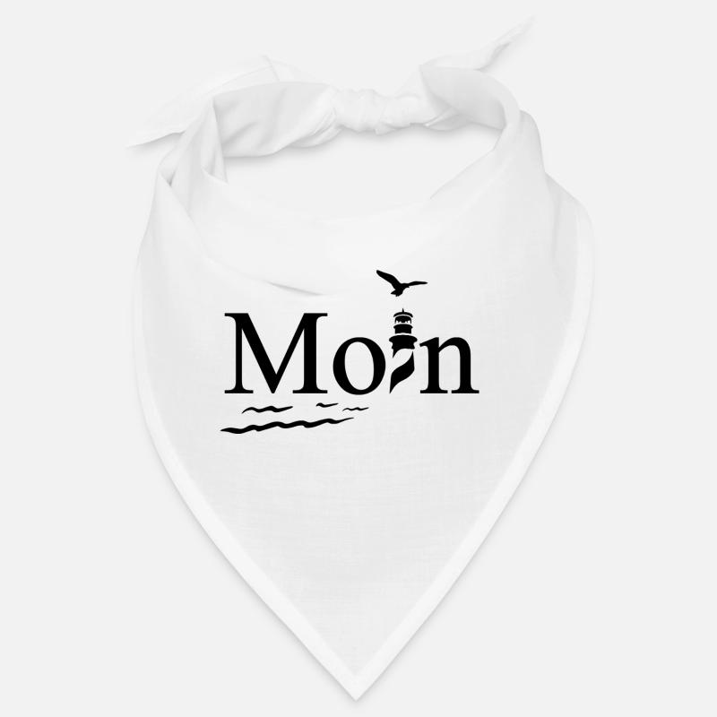 Maritimes Moin Design mit Möwe und Leuchtturm Bandana