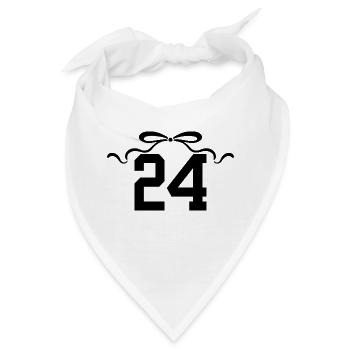 Nummer 24 Knoten - 24. Jahrestag - Bandana - Weiß - Vorne